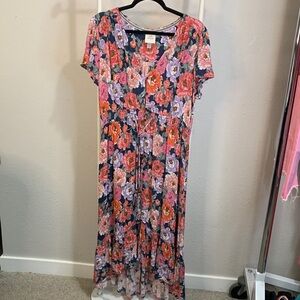 Knox Rose Floral Maxi Dress in Pink and Purple